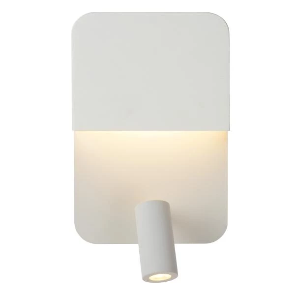 Lucide BOXER - Bedlamp / Wandlamp - LED - 3000K - Met USB oplaadpunt - Wit - detail 1